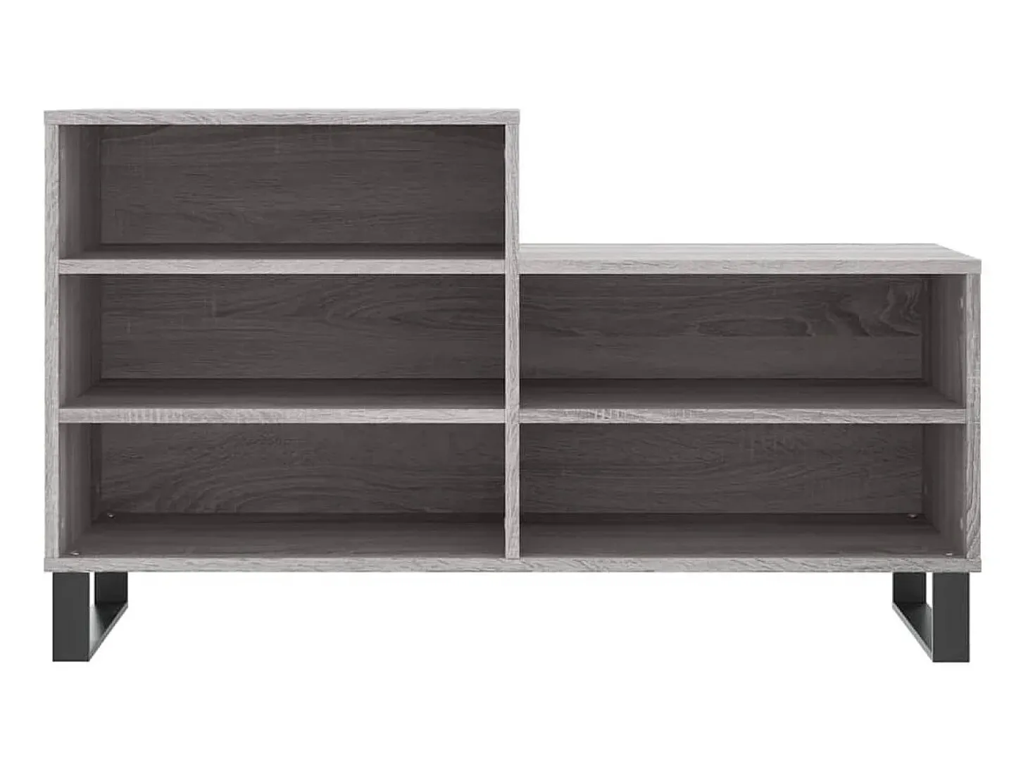Mueble zapatero madera contrachapada gris Sonoma 102x36x60 cm ES856472