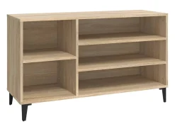 Mueble zapatero madera contrachapada roble Sonoma 102x36x60 cm ES780032