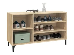 Mueble zapatero madera contrachapada roble Sonoma 102x36x60 cm ES780032