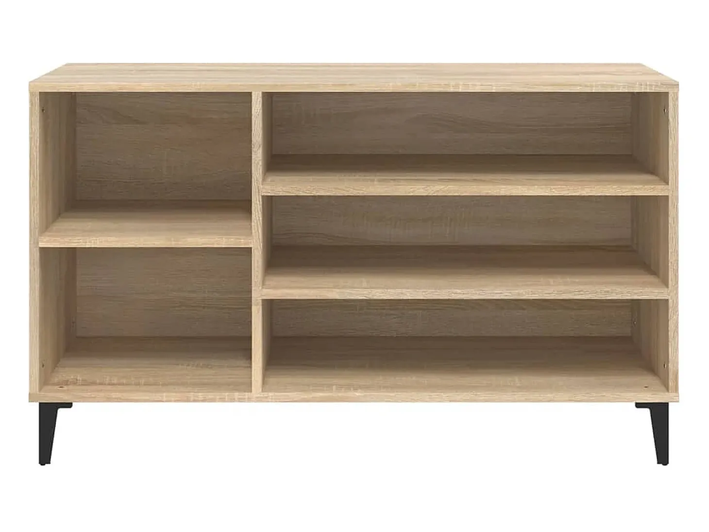 Mueble zapatero madera contrachapada roble Sonoma 102x36x60 cm ES780032