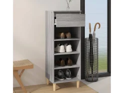 Mueble zapatero madera contrachapada gris Sonoma 40x36x105 cm ES684340