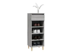 Mueble zapatero madera contrachapada gris Sonoma 40x36x105 cm ES684340
