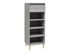 Mueble zapatero madera contrachapada gris Sonoma 40x36x105 cm ES684340
