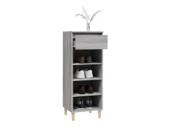 Mueble zapatero madera contrachapada gris Sonoma 40x36x105 cm ES684340