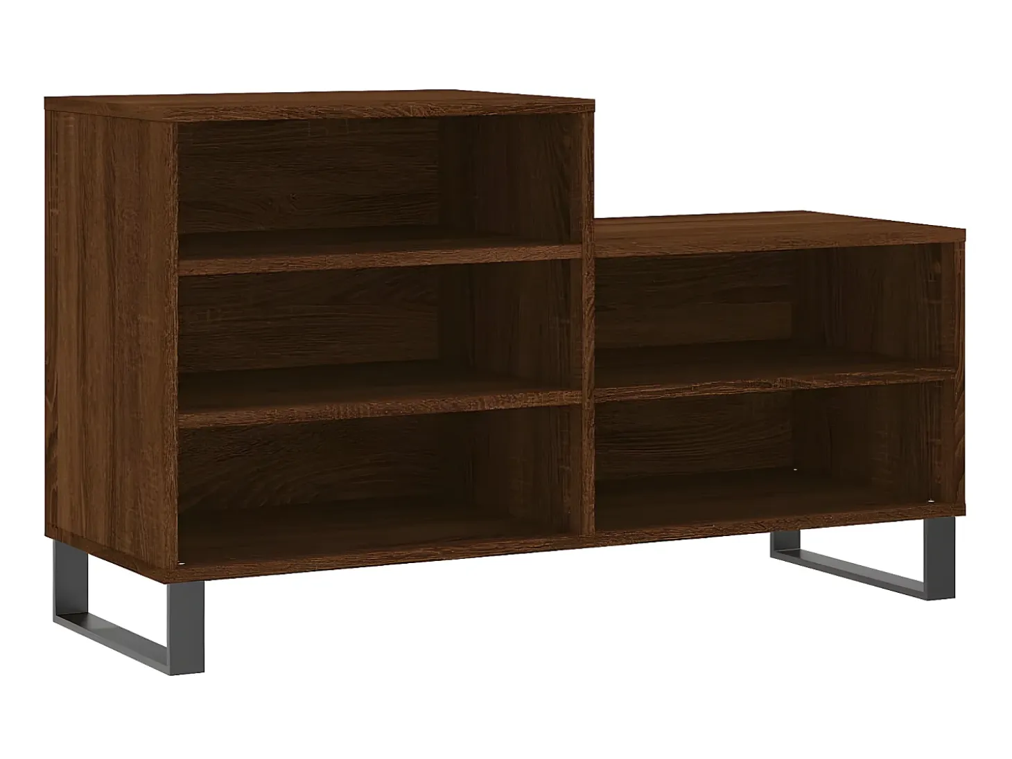 Mueble zapatero madera contrachapada roble marrón 102x36x60 cm ES301280