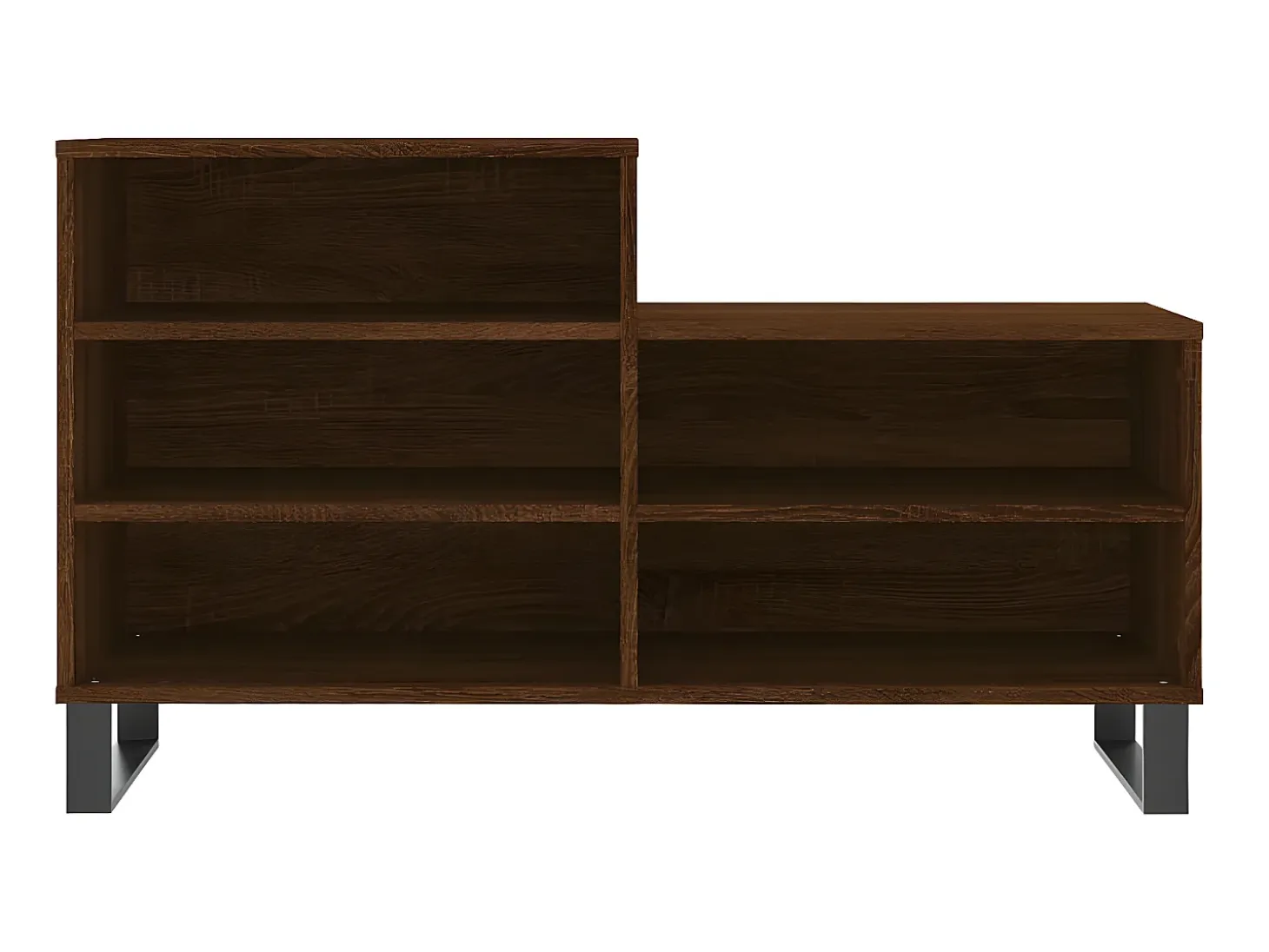Mueble zapatero madera contrachapada roble marrón 102x36x60 cm ES301280