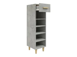 Mueble zapatero madera contrachapada gris hormigón 30x35x105 cm ES407192