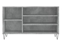 Mueble zapatero madera contrachapada gris hormigón 102x36x60 cm ES726262