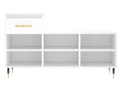 Mueble zapatero madera contrachapada blanco 102x36x60 cm ES706688