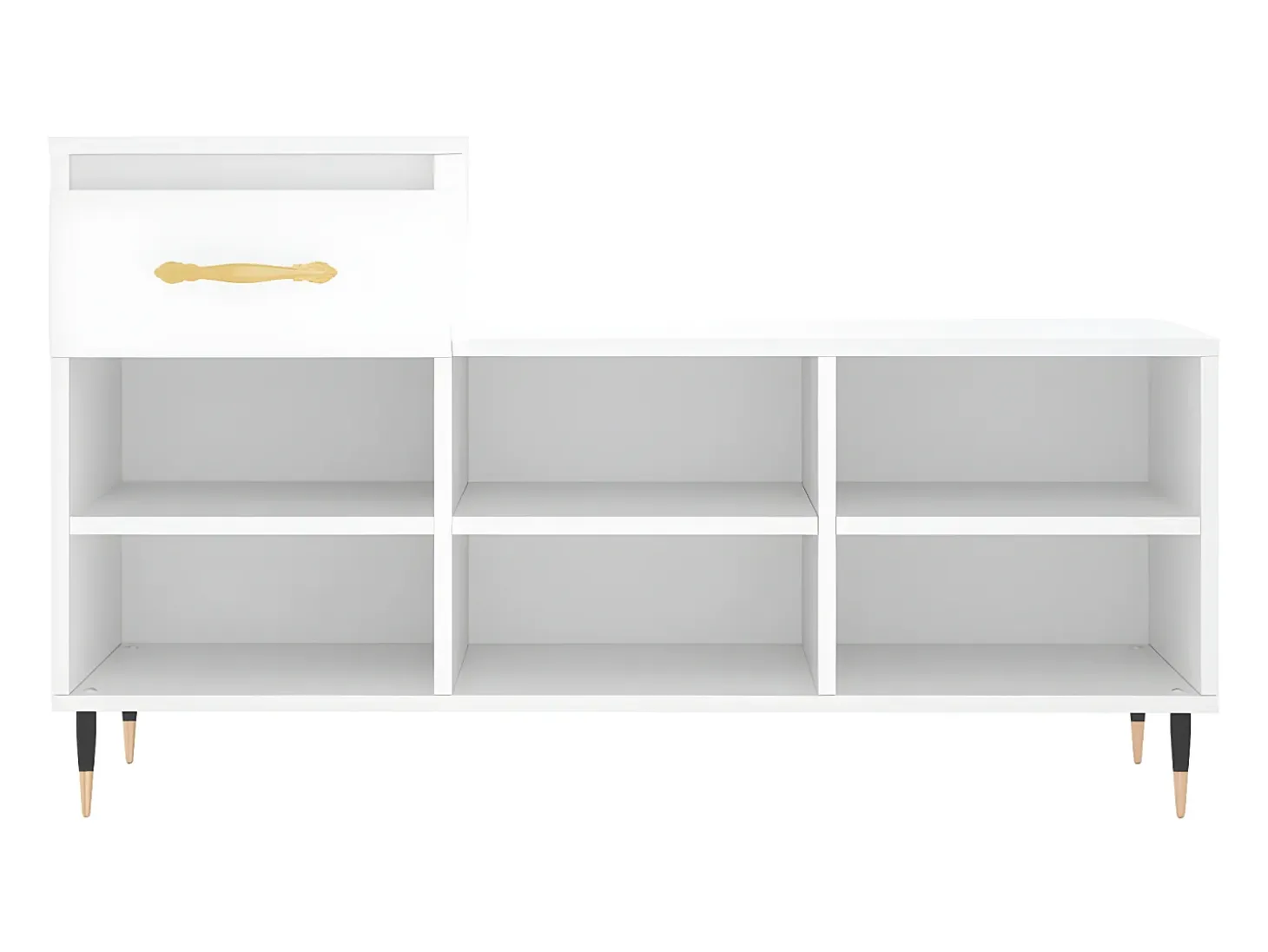 Mueble zapatero madera contrachapada blanco 102x36x60 cm ES706688