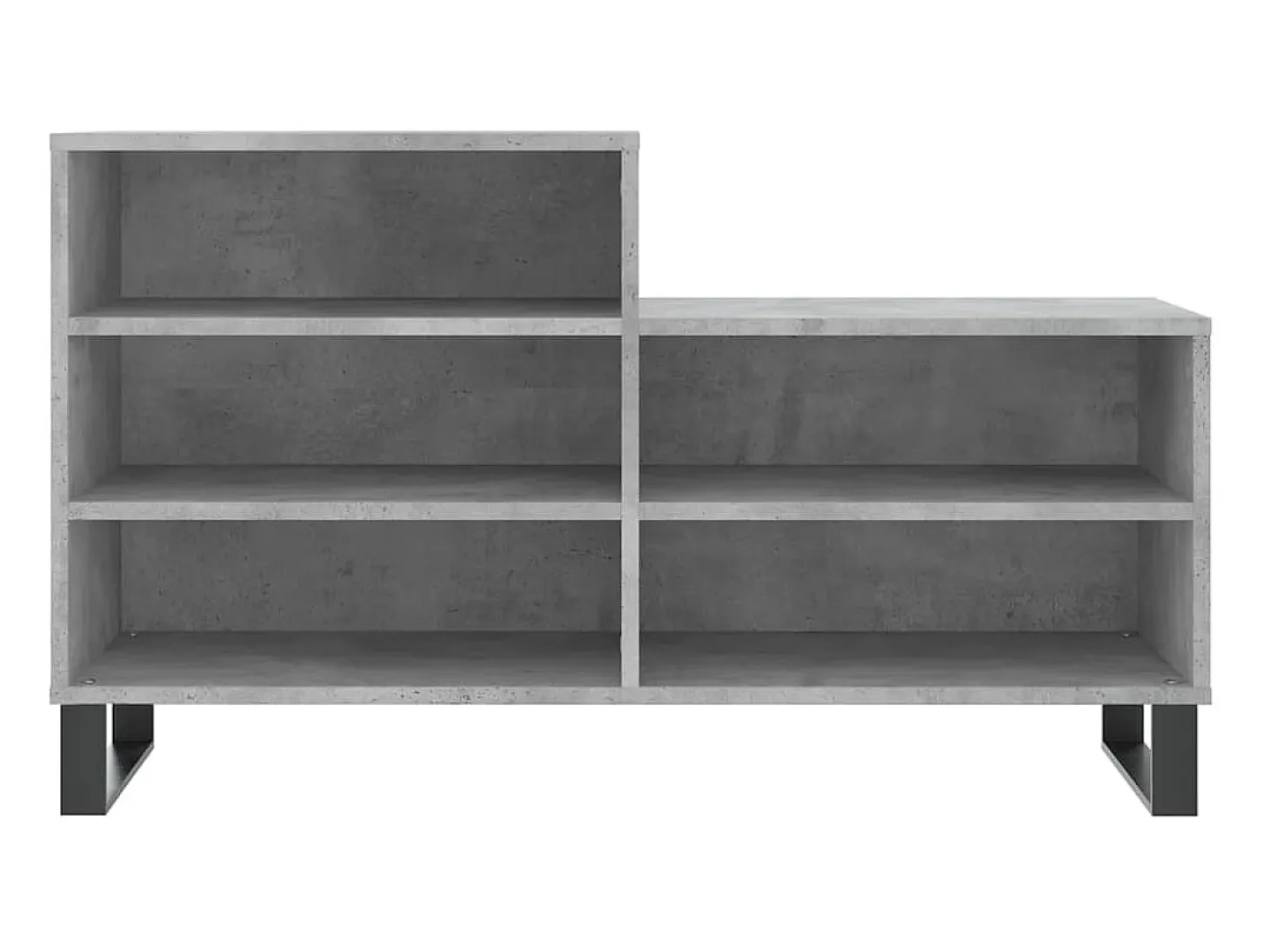 Mueble zapatero madera contrachapada gris hormigón 102x36x60 cm ES284315