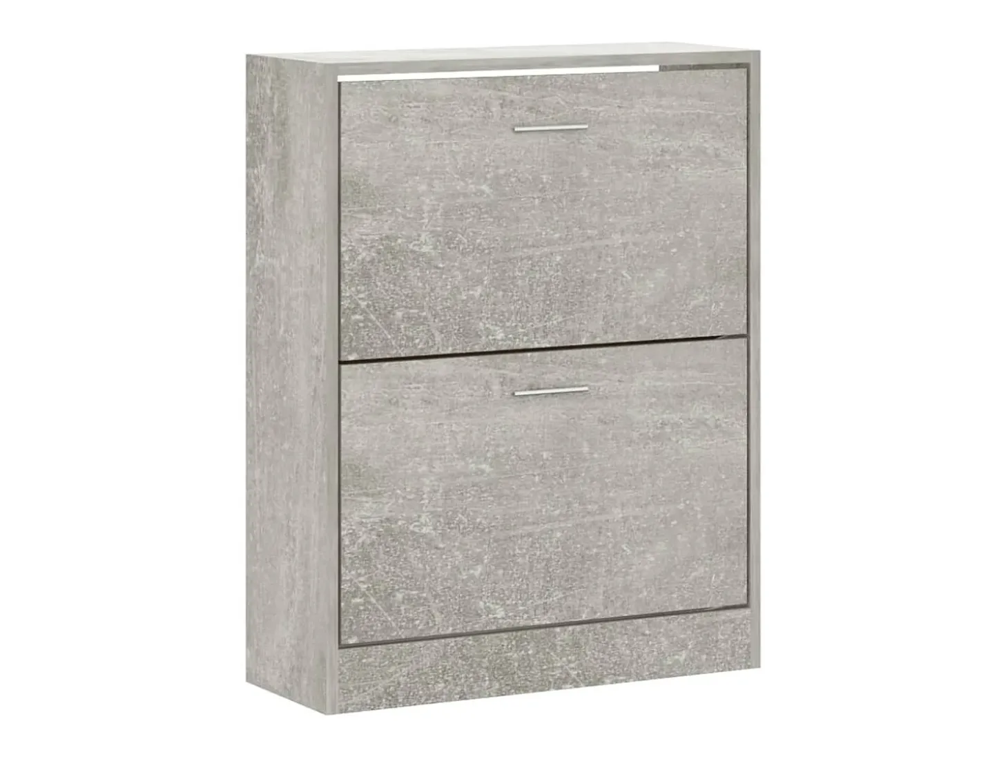 Mueble zapatero madera contrachapada gris hormigón 63x24x81cm ES945438