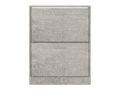 Mueble zapatero madera contrachapada gris hormigón 63x24x81cm ES945438