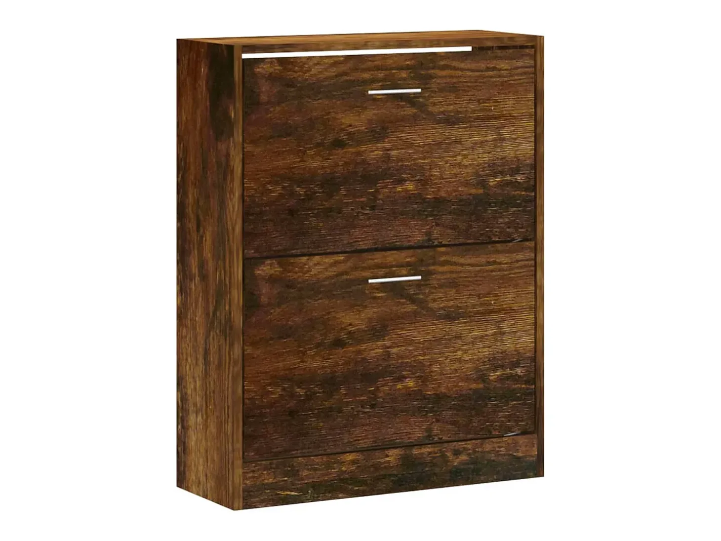 Mueble zapatero madera contrachapada roble ahumado 63x24x81 cm ES775170