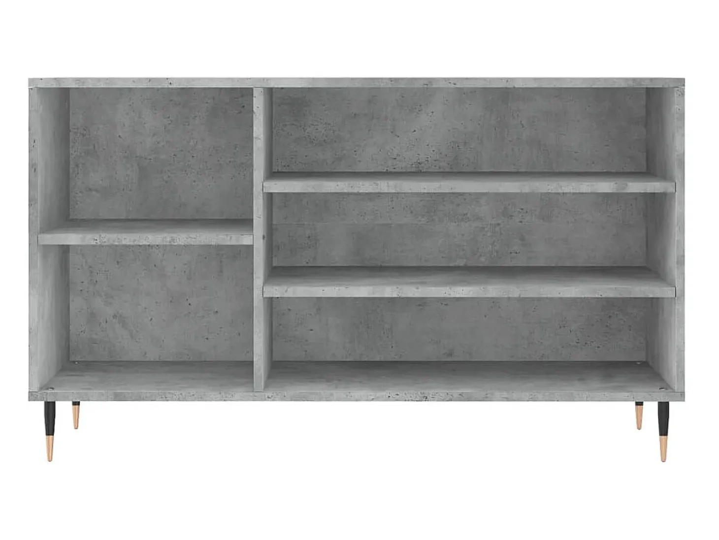 Mueble zapatero madera contrachapada gris hormigón 102x36x60 cm ES440734