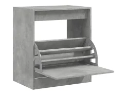 Mueble zapatero madera contrachapada gris hormigón 70x36x60 cm ES915899