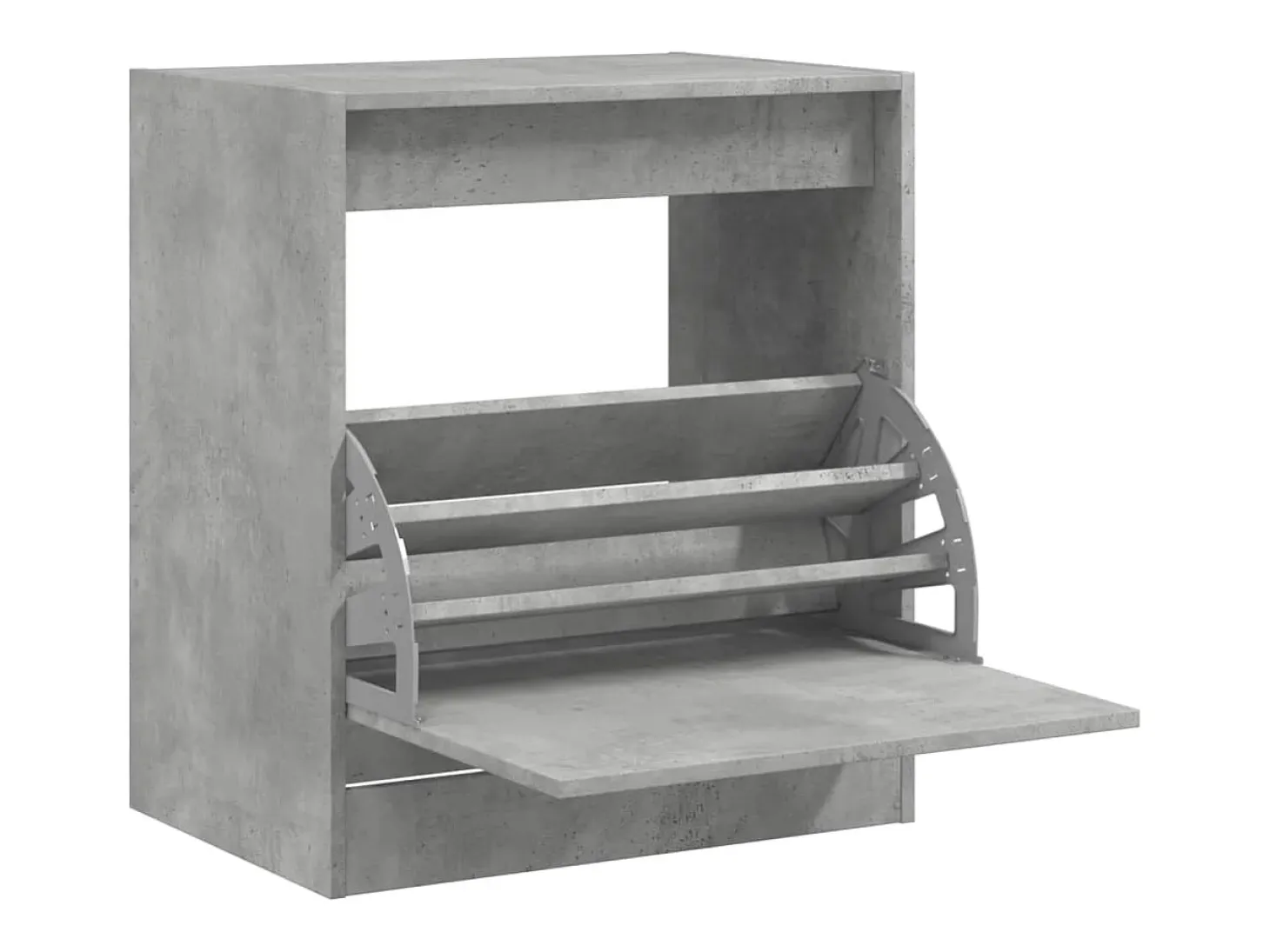 Mueble zapatero madera contrachapada gris hormigón 70x36x60 cm ES915899