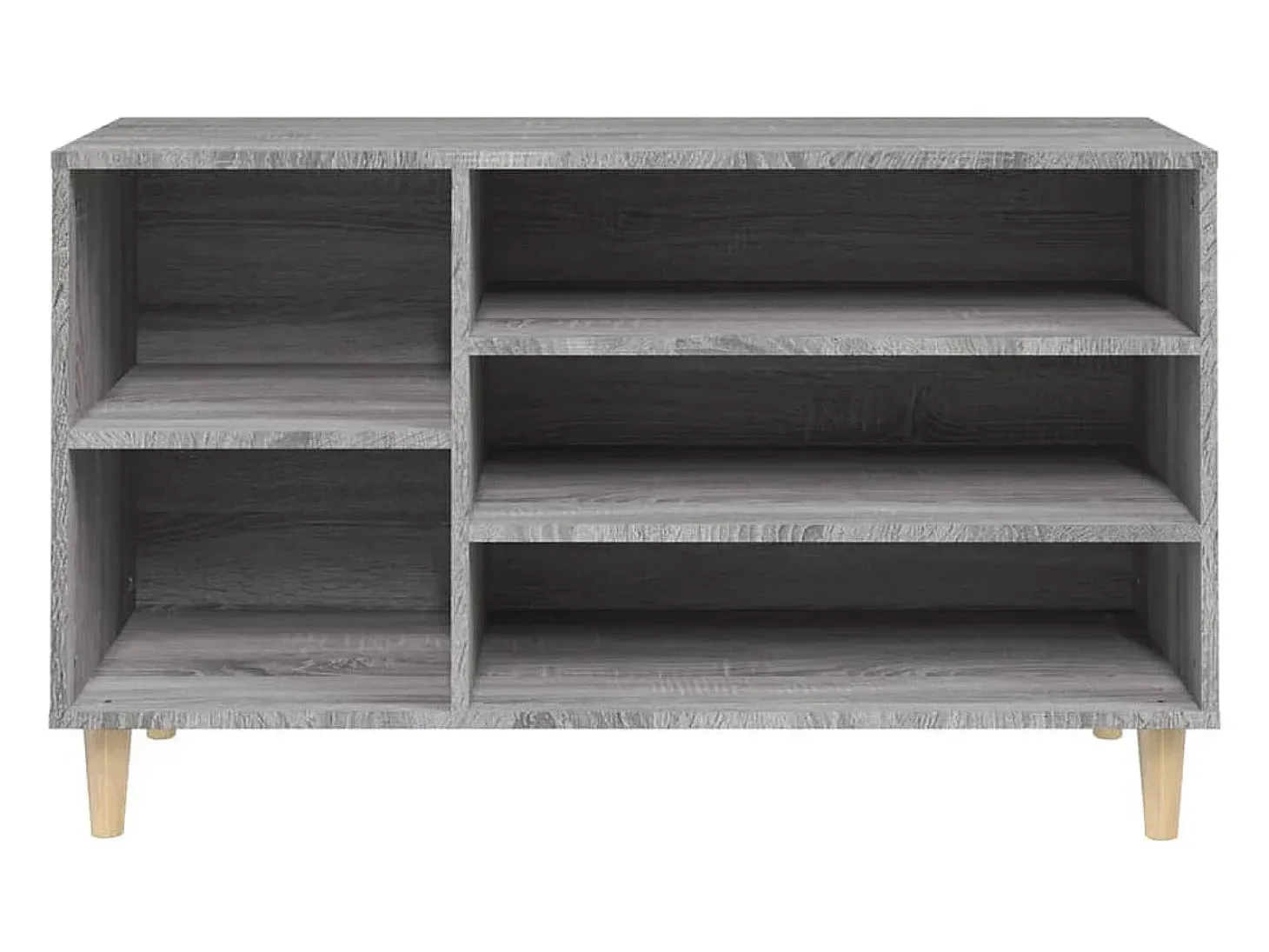 Mueble zapatero madera contrachapada gris Sonoma 102x36x60 cm ES863828