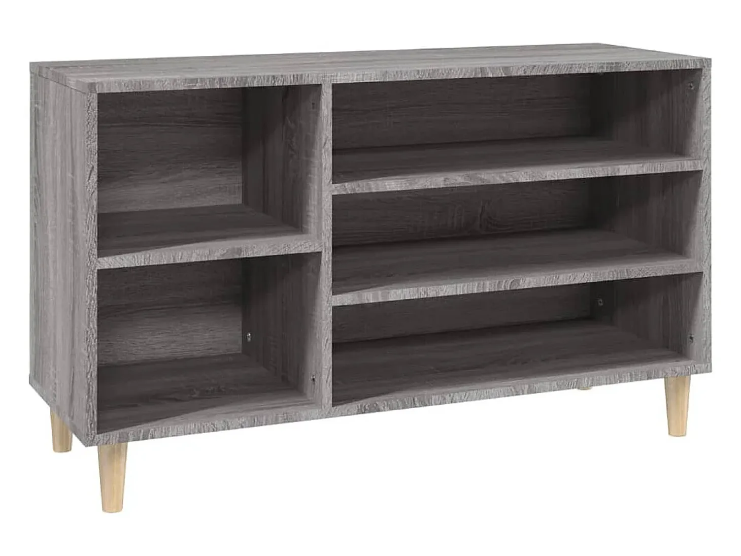 Mueble zapatero madera contrachapada gris Sonoma 102x36x60 cm ES863828