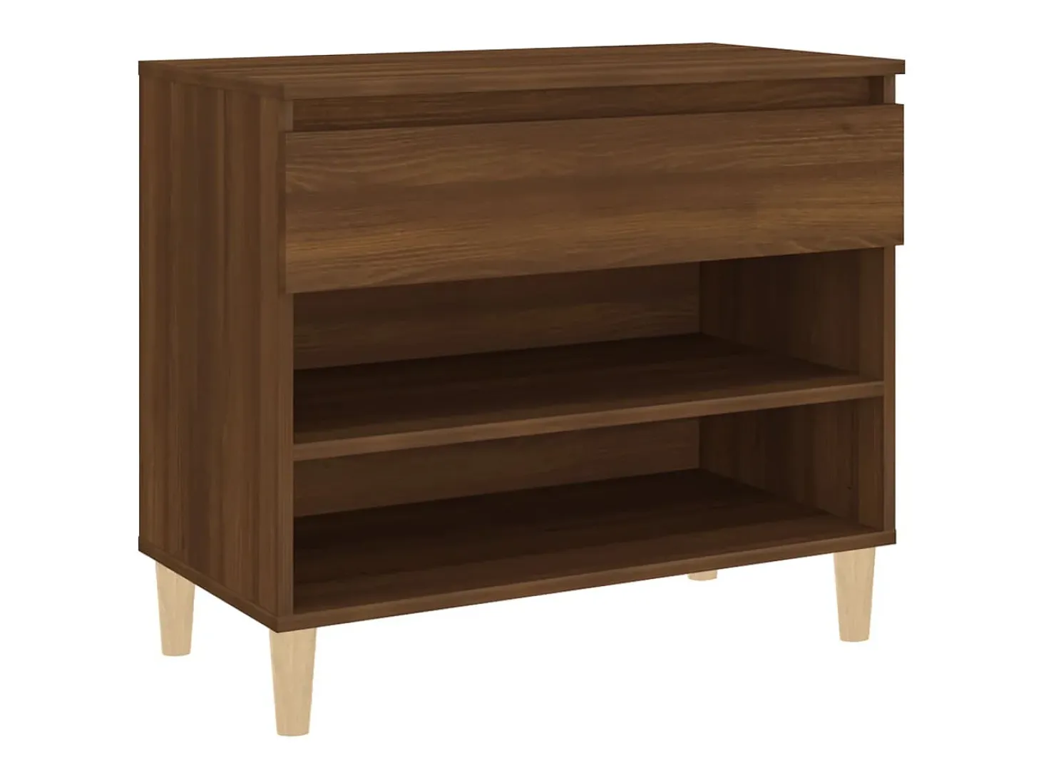Mueble zapatero madera contrachapada roble marrón 70x36x60 cm ES294286