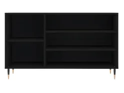 Mueble zapatero madera contrachapada negro 102x36x60 cm ES694492