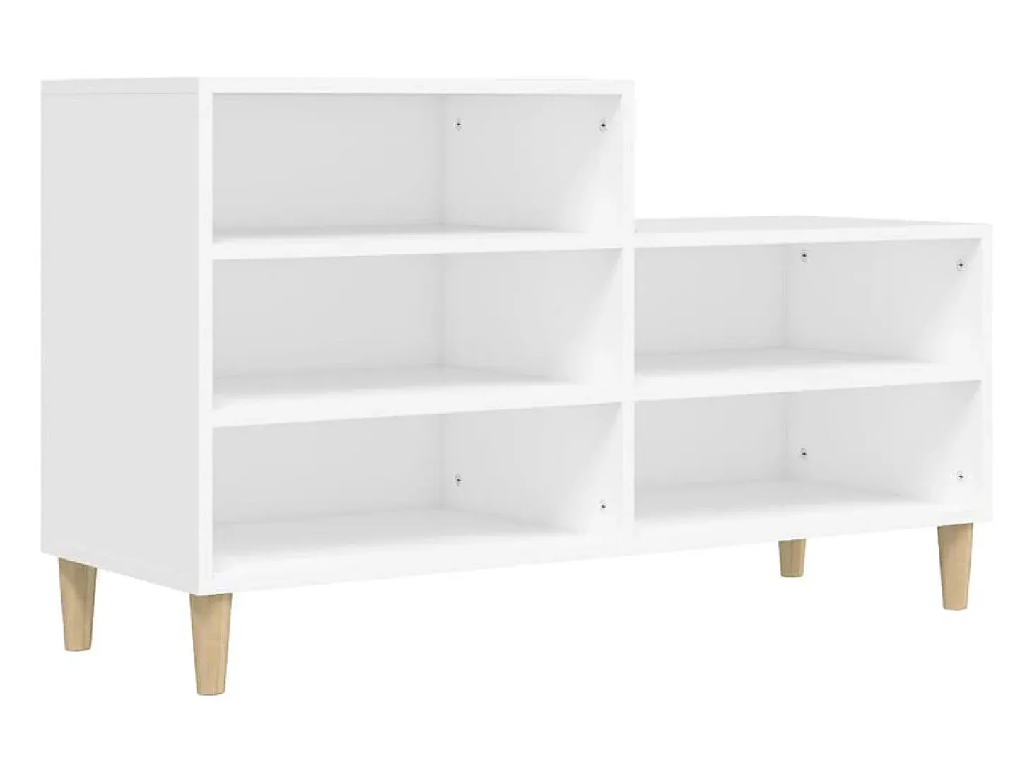 Mueble zapatero madera contrachapada blanco 102x36x60 cm ES302720