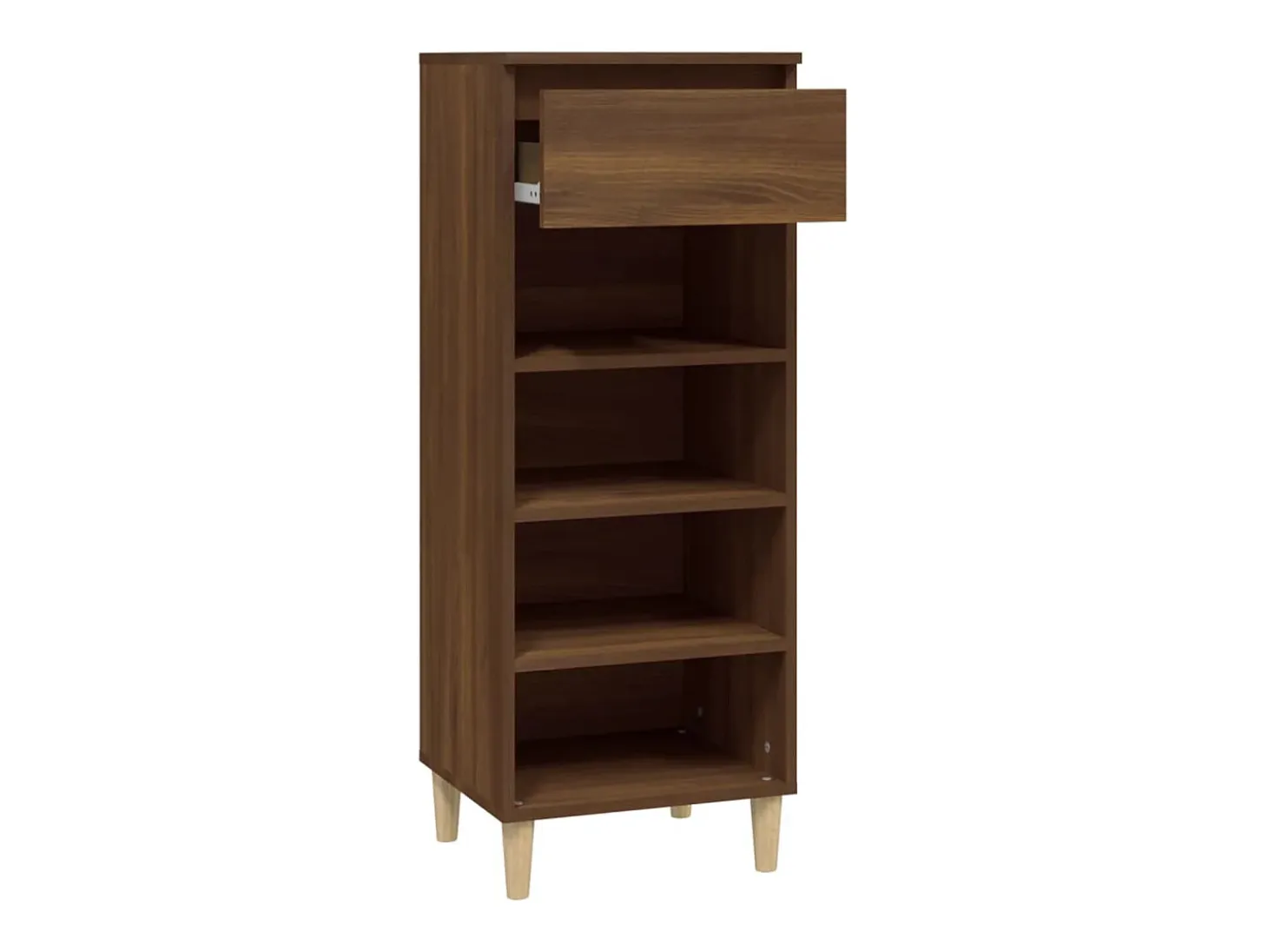 Mueble zapatero madera contrachapada roble marrón 40x36x105 cm ES757319