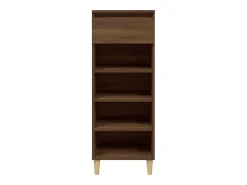 Mueble zapatero madera contrachapada roble marrón 40x36x105 cm ES757319