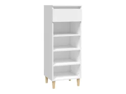 Mueble zapatero madera contrachapada blanco 40x36x105 cm ES208750