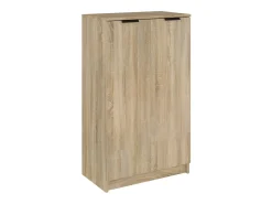 Mueble zapatero madera contrachapada roble Sonoma 59x35x100 cm ES479377