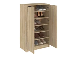 Mueble zapatero madera contrachapada roble Sonoma 59x35x100 cm ES479377