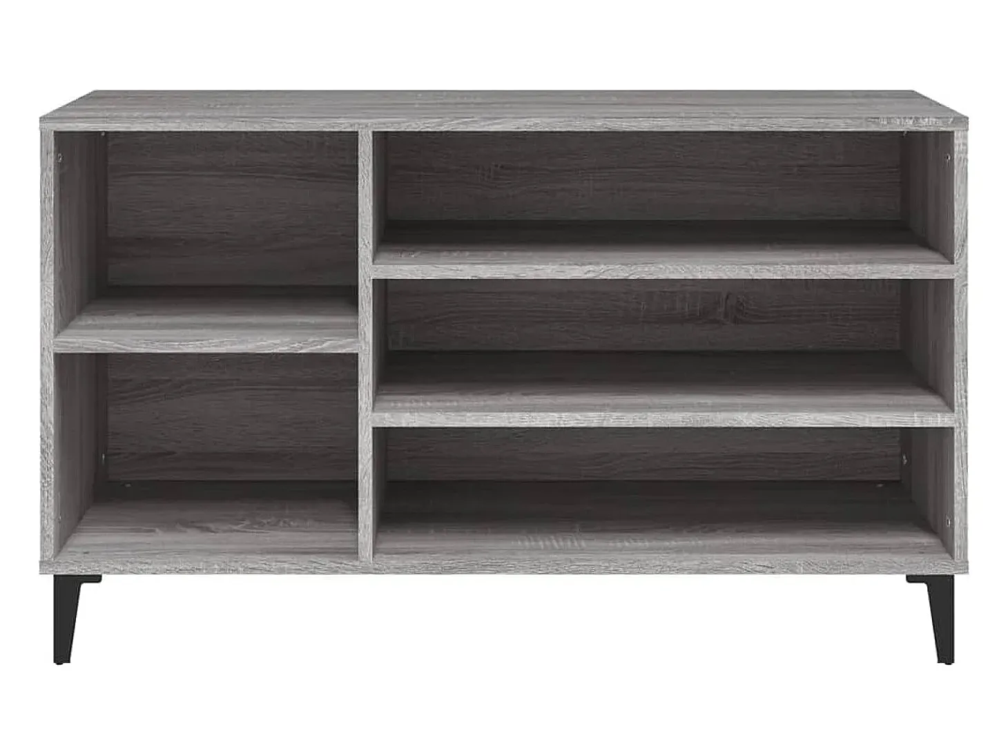 Mueble zapatero madera contrachapada gris Sonoma 102x36x60 cm ES299289