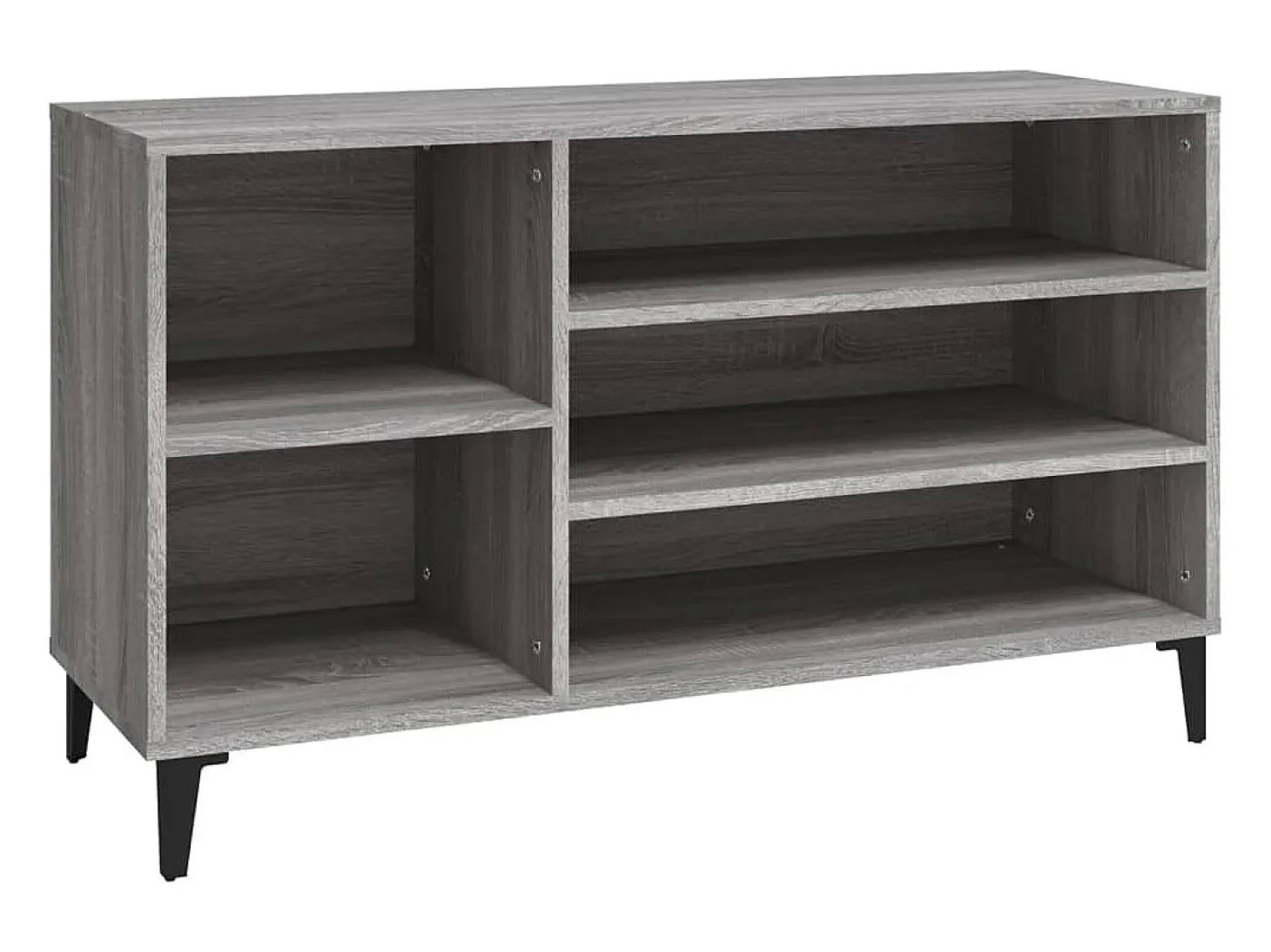 Mueble zapatero madera contrachapada gris Sonoma 102x36x60 cm ES299289