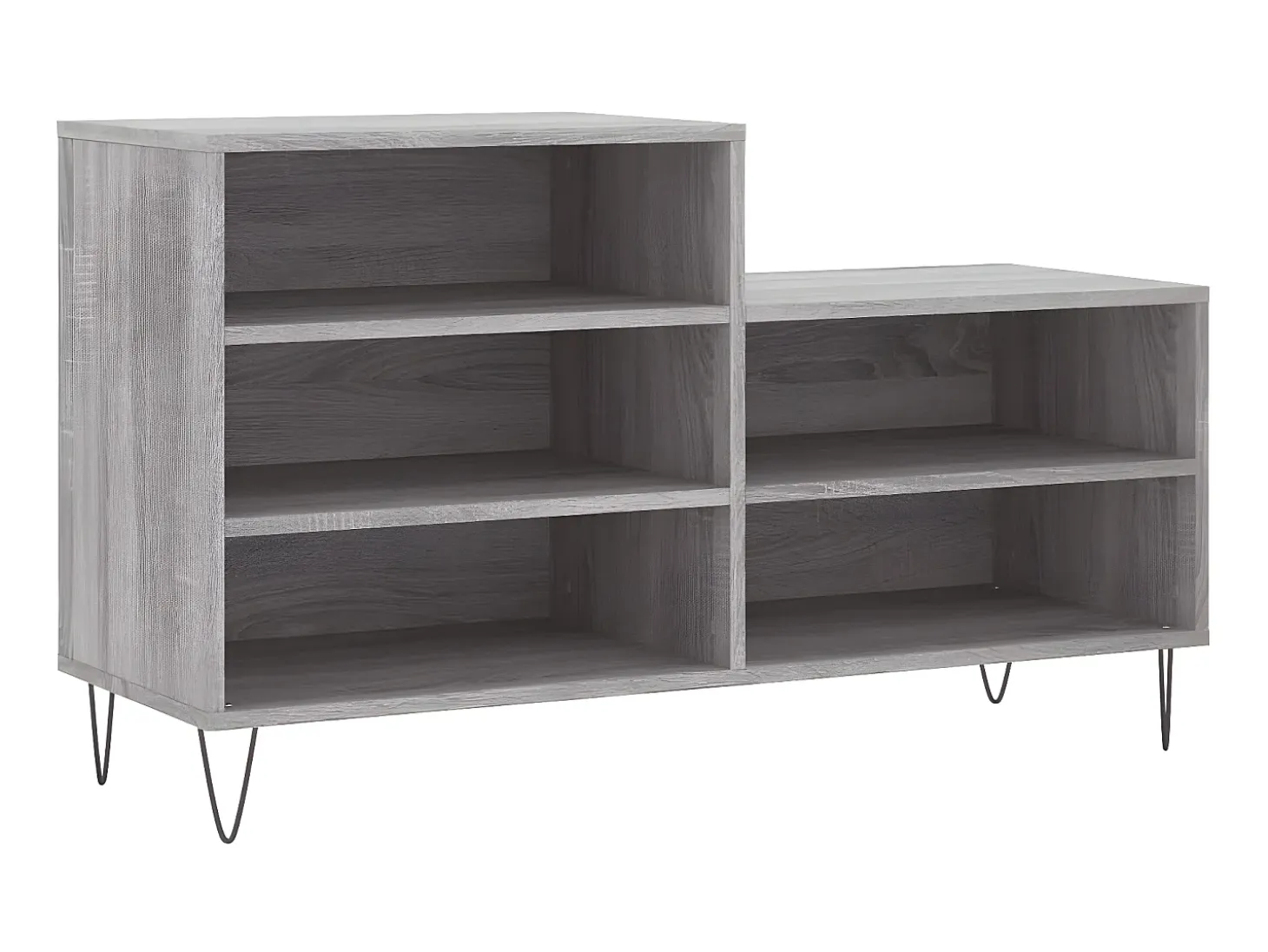 Mueble zapatero madera contrachapada gris Sonoma 102x36x60 cm ES288998