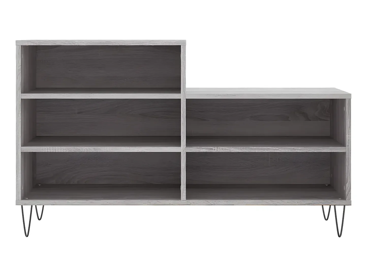 Mueble zapatero madera contrachapada gris Sonoma 102x36x60 cm ES288998