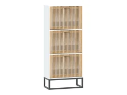 Mueble zapatero madera contrachapada blanco 52x25x120 cm ES642641