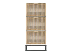 Mueble zapatero madera contrachapada blanco 52x25x120 cm ES642641