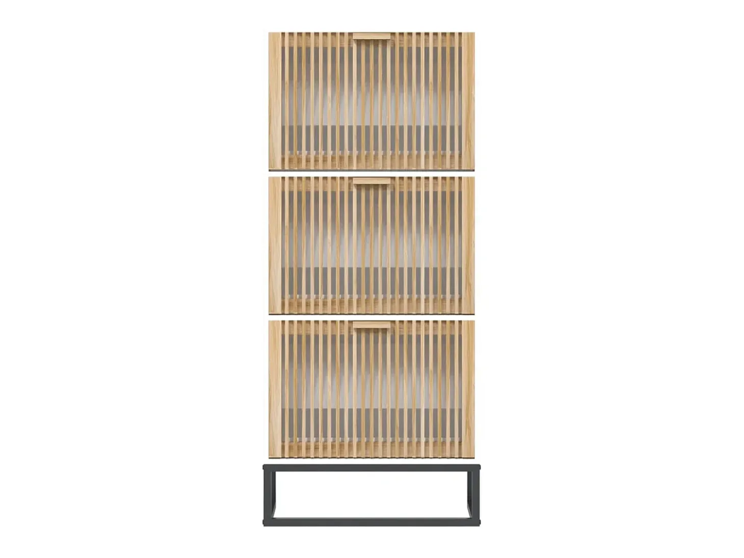 Mueble zapatero madera contrachapada blanco 52x25x120 cm ES642641