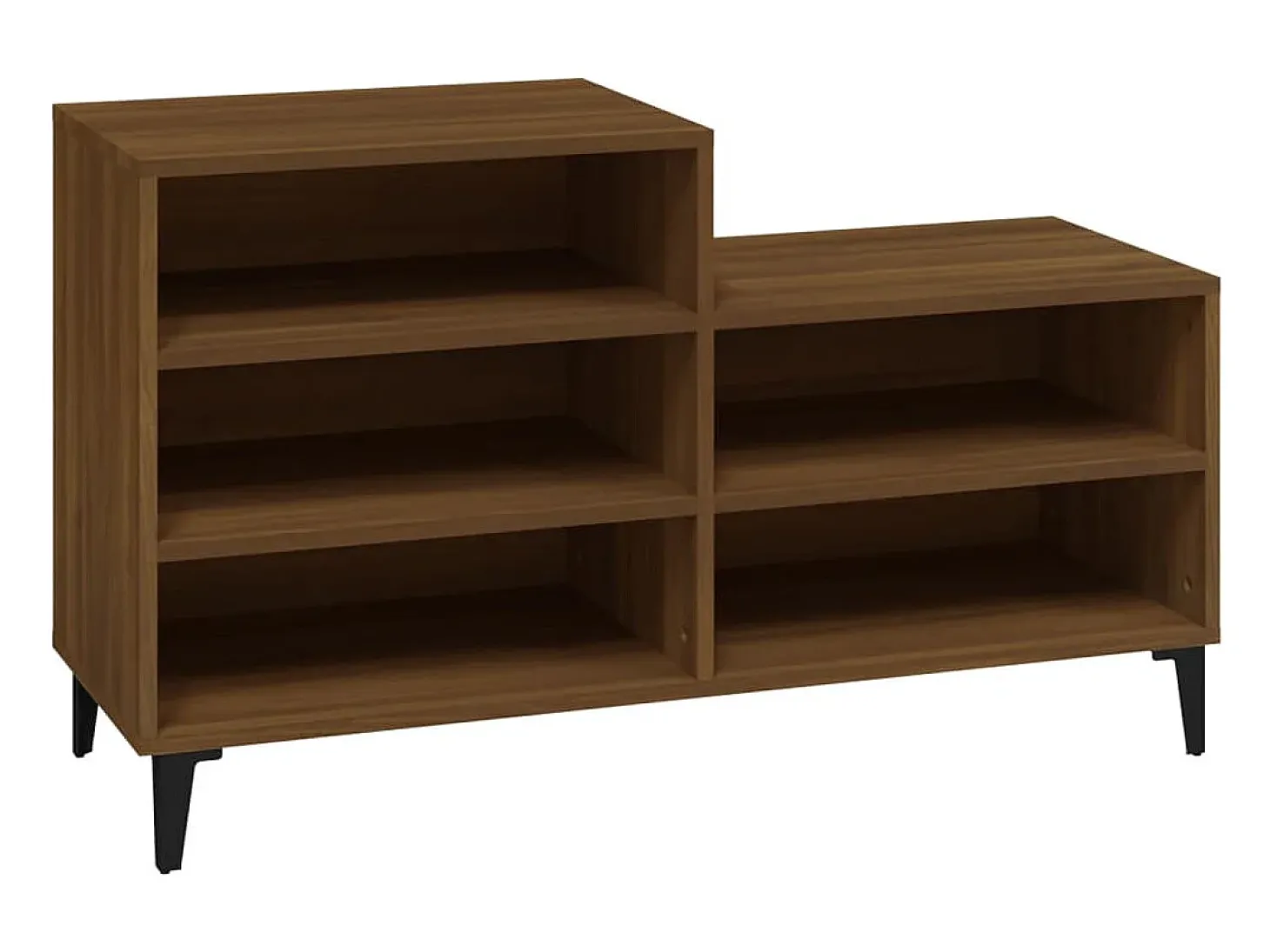 Mueble zapatero madera contrachapada roble marrón 102x36x60 cm ES831411