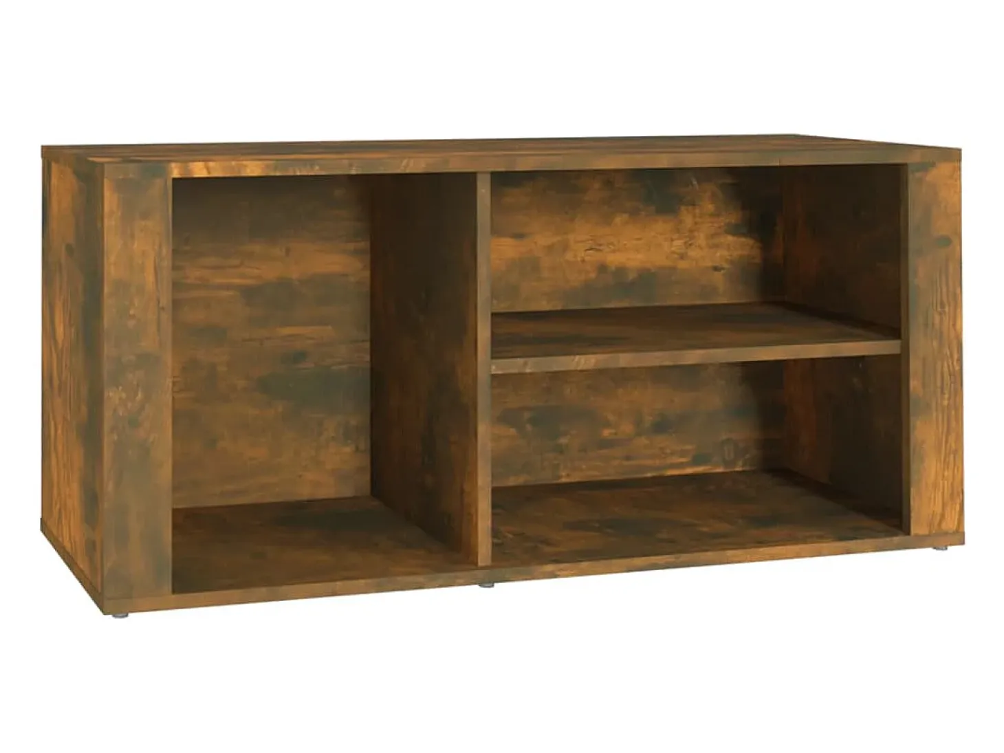 Mueble zapatero madera contrachapada roble ahumado 100x35x45 cm ES297281