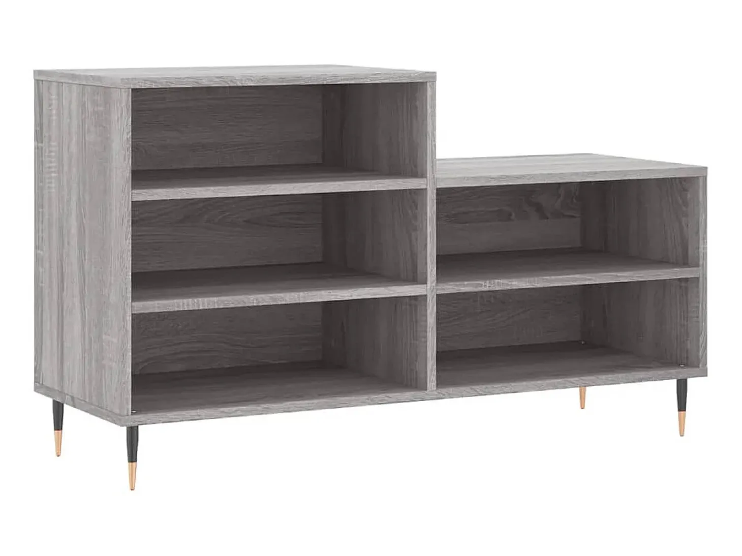 Mueble zapatero madera contrachapada gris Sonoma 102x36x60 cm ES415307