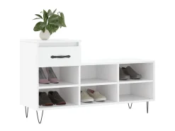 Mueble zapatero madera contrachapada blanco 102x36x60 cm ES314258