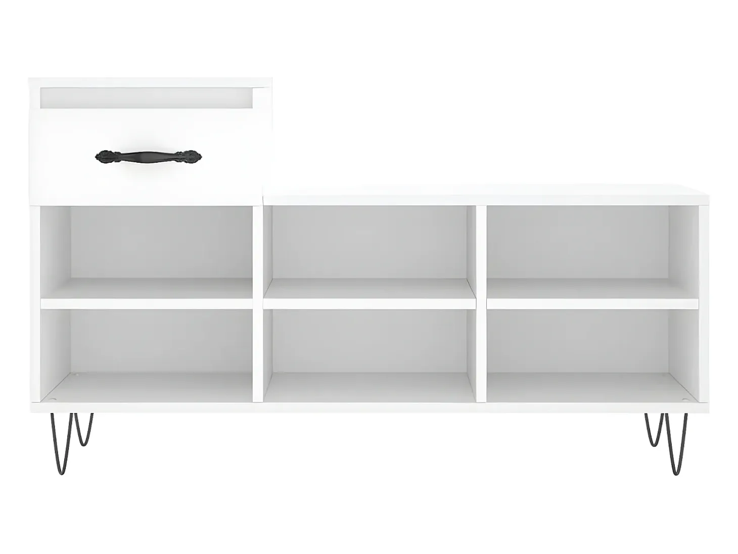 Mueble zapatero madera contrachapada blanco 102x36x60 cm ES314258