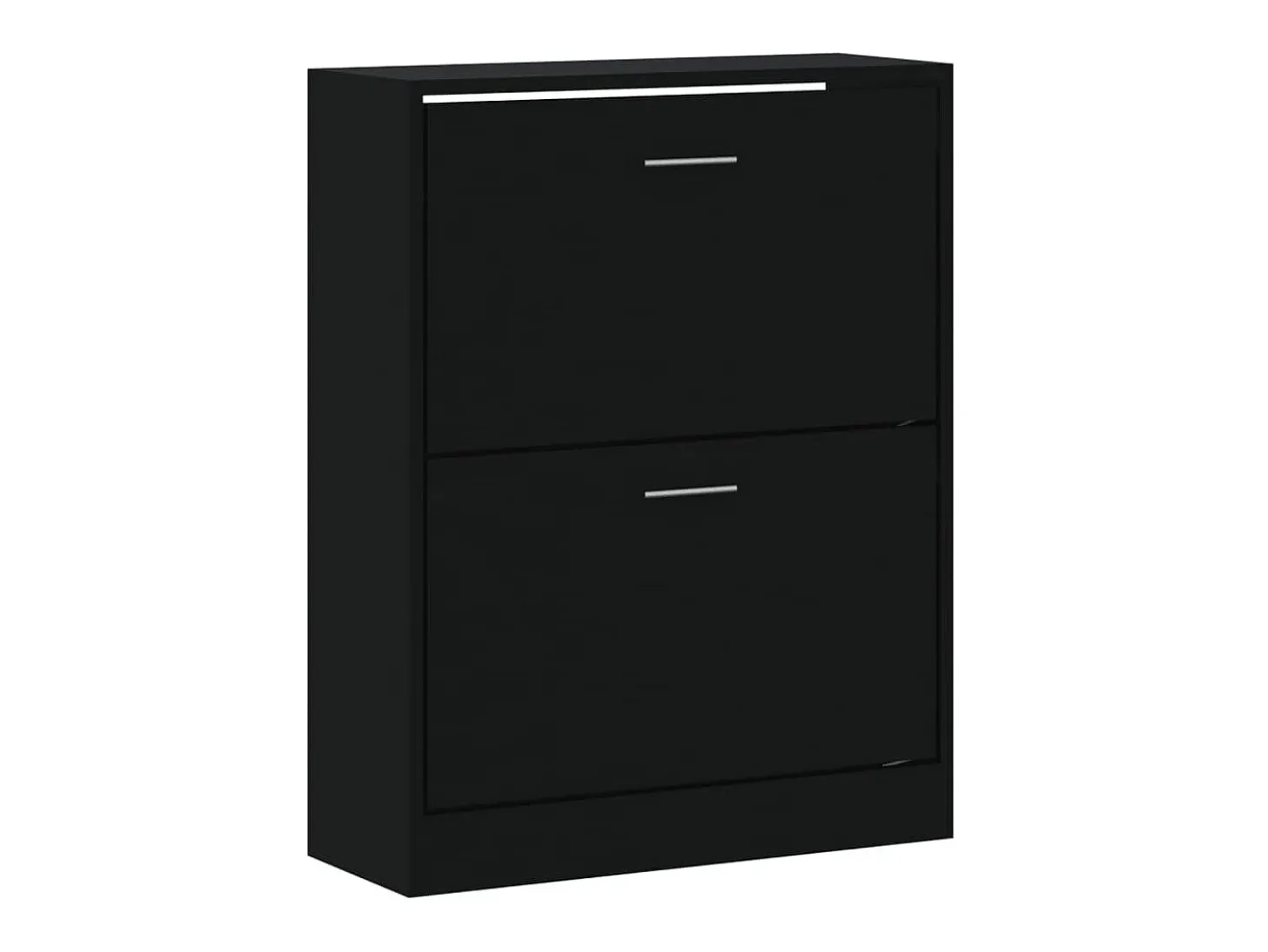 Mueble zapatero madera contrachapada negro 63x24x81 cm ES642456