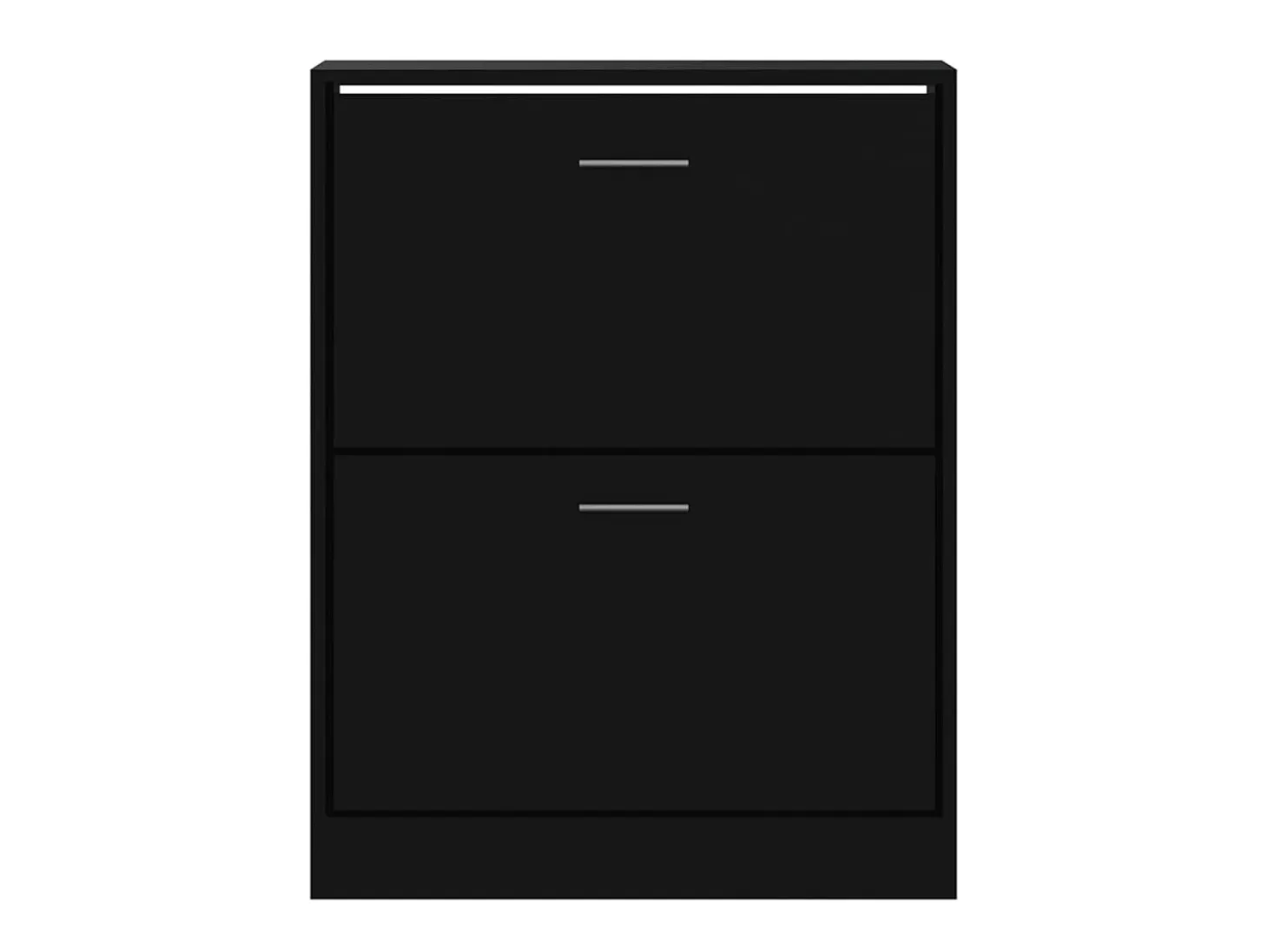 Mueble zapatero madera contrachapada negro 63x24x81 cm ES642456
