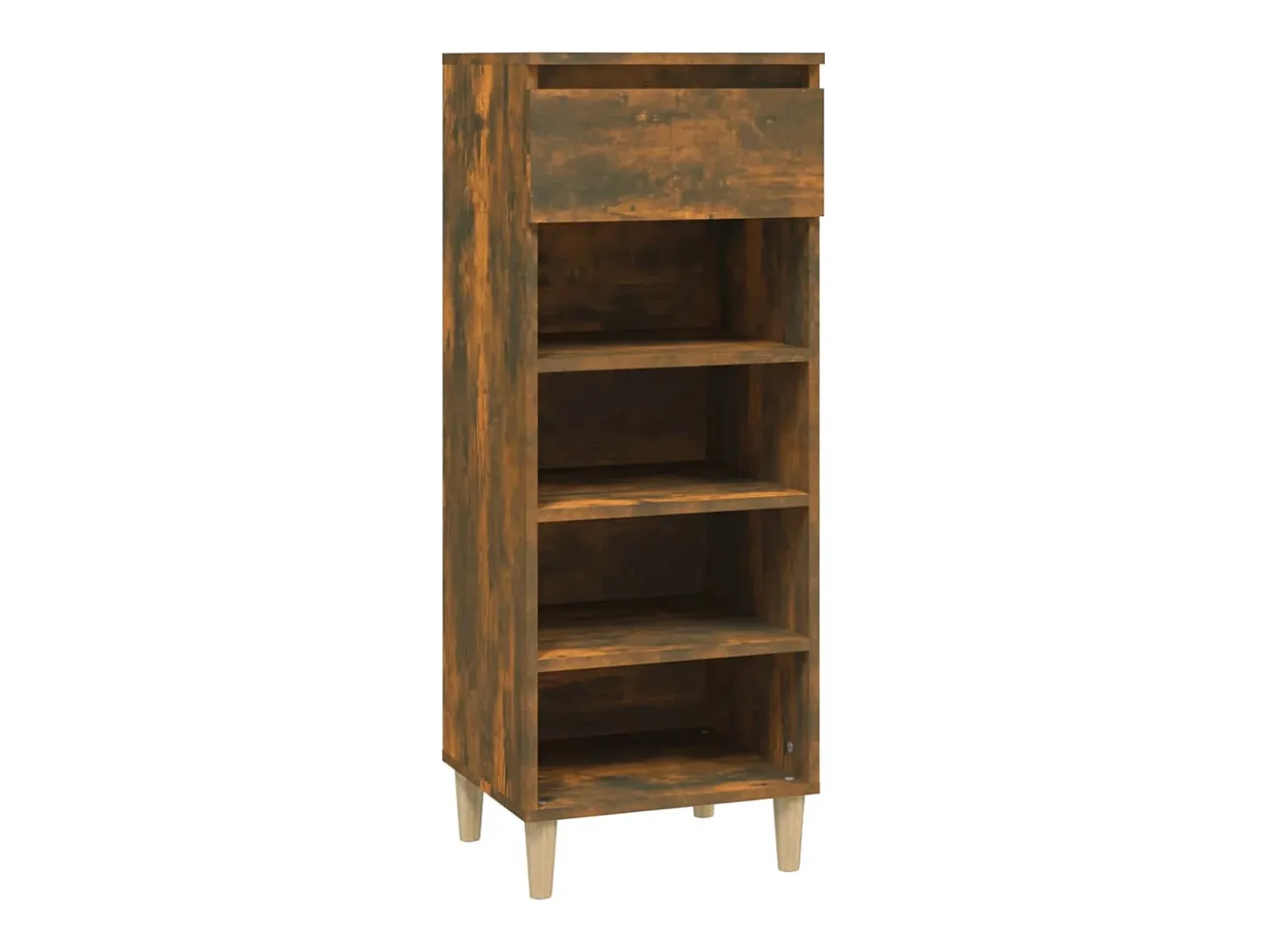 Mueble zapatero madera contrachapada roble ahumado 40x36x105 cm ES124667