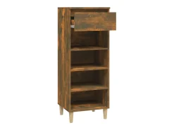 Mueble zapatero madera contrachapada roble ahumado 40x36x105 cm ES124667
