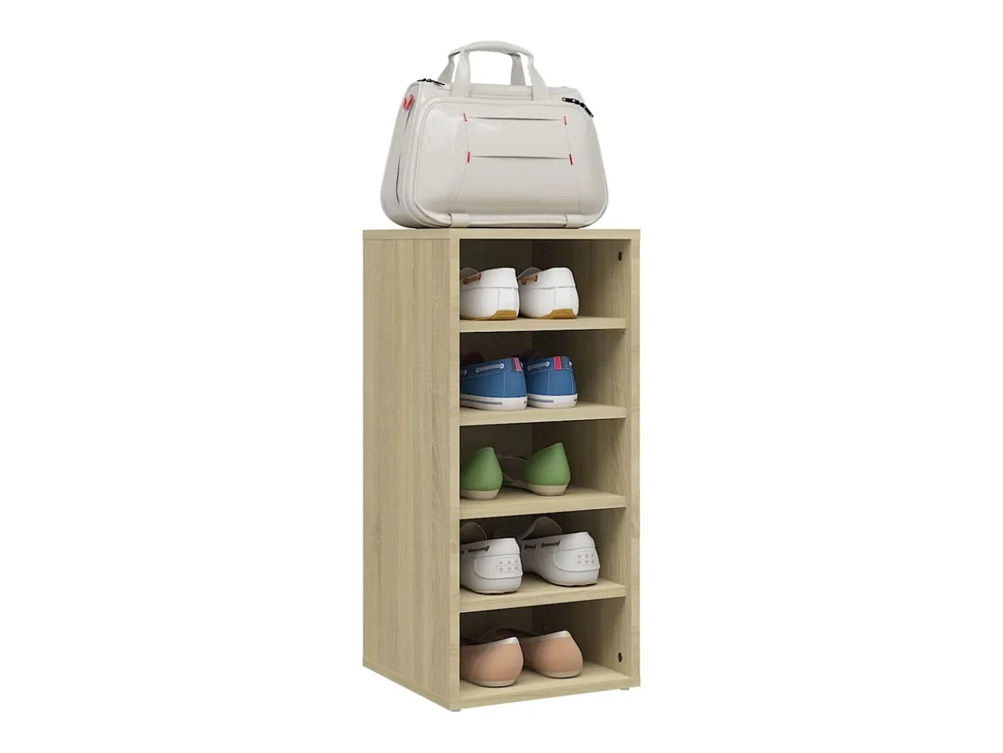 Mueble zapatero madera contrachapada roble Sonoma 31,5x35x70 cm ES817659