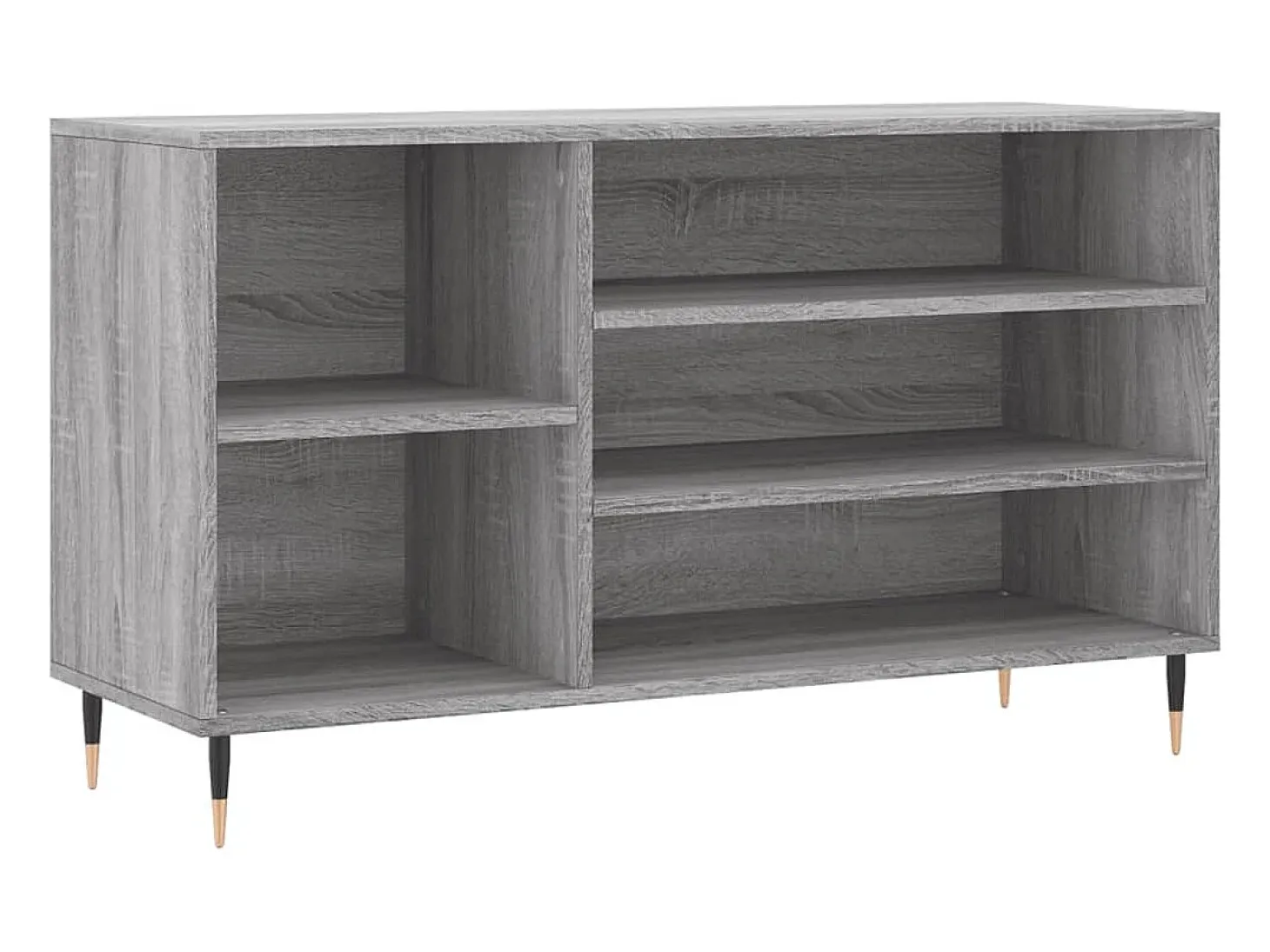 Mueble zapatero madera contrachapada gris Sonoma 102x36x60 cm ES944417