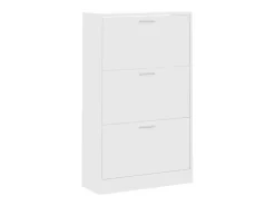 Mueble zapatero madera contrachapada blanco 63x24x103 cm ES448610